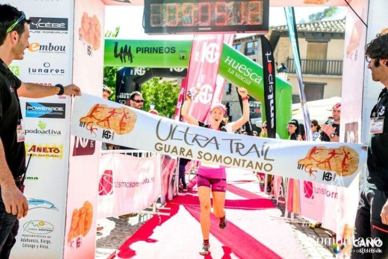Fotografía llegada de la Ultra Trail Running. Imagen cortesía turismo Somontano